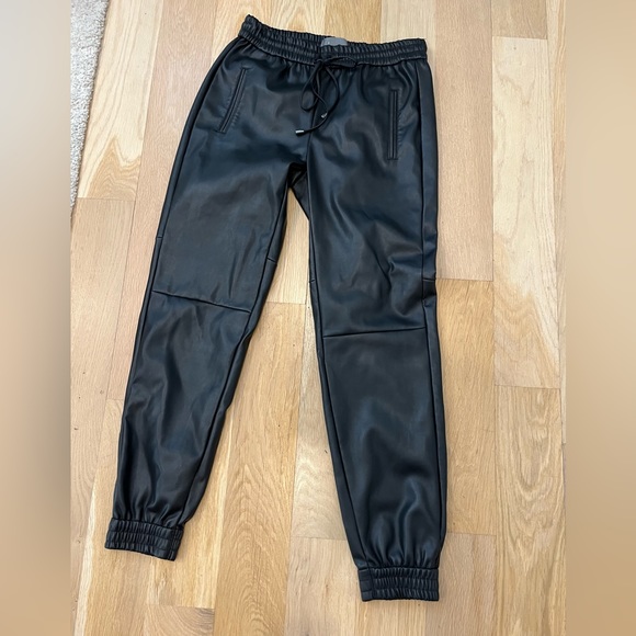Anthropologie Leather Joggers - Picture 1 of 3